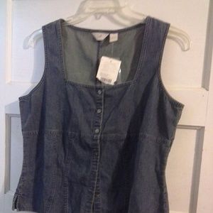J Jill denim vest/top size 16